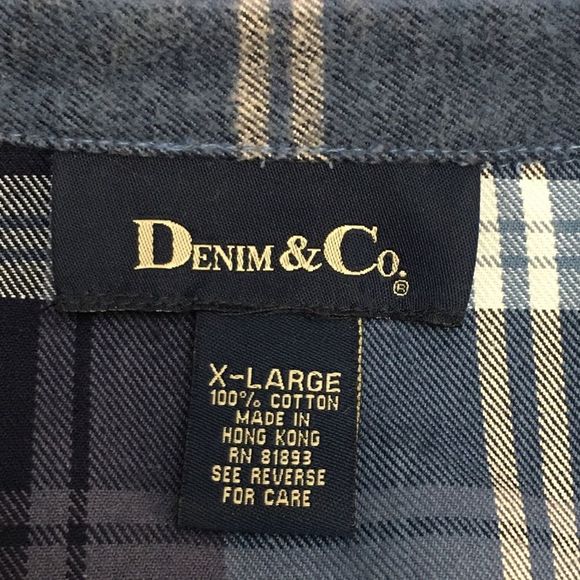 Blue Plaid Women's Top - Picture 3 of 4